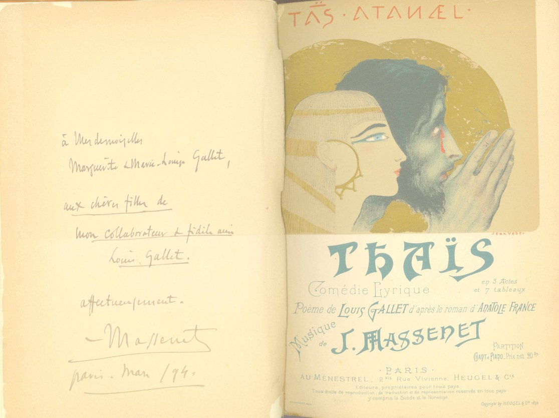 Massenet, Jules - Thaïs. [Vocal score]