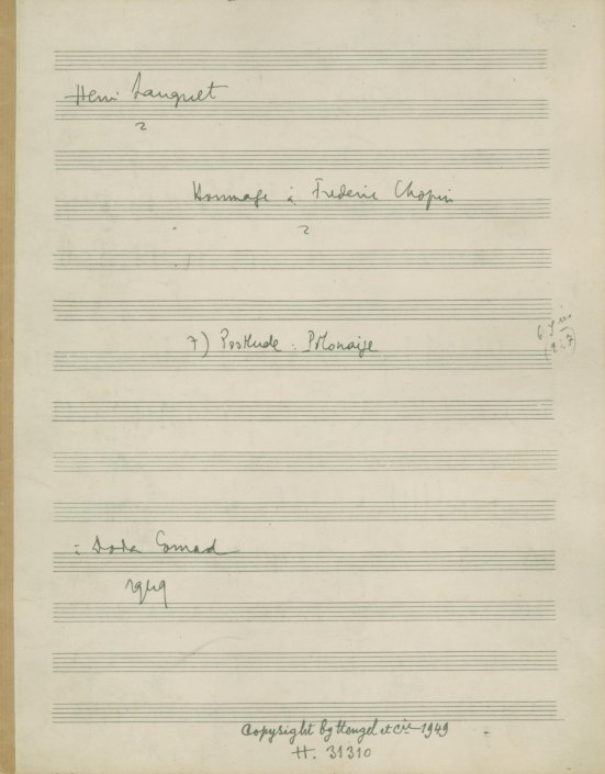 AURIC, FRANCAIX, MILHAUD, POULENC, PREGER, SAUGUET - Mouvements du