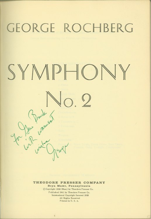 Rochberg, George - Symphony No. 2